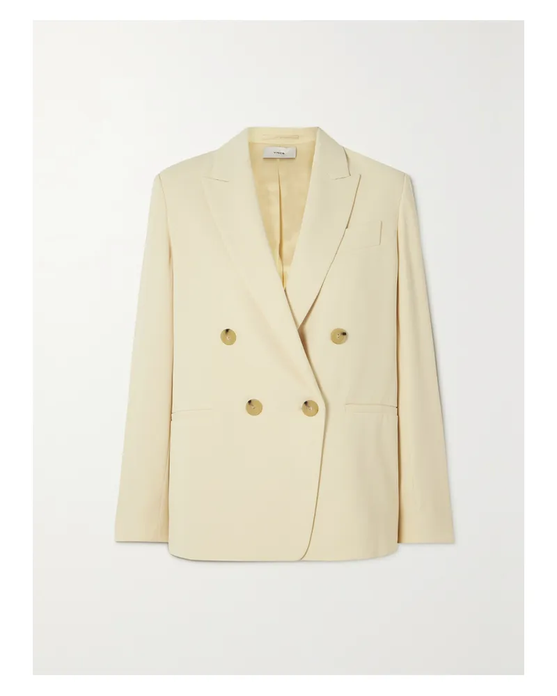 Vince Doppelreihiger Blazer Aus Recyceltem Crêpe - Neutral Neutral