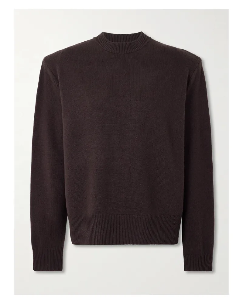 FRANKIE Shop Rafaela Oversized Wool And Cashmere-blend Sweater - Brown Brown