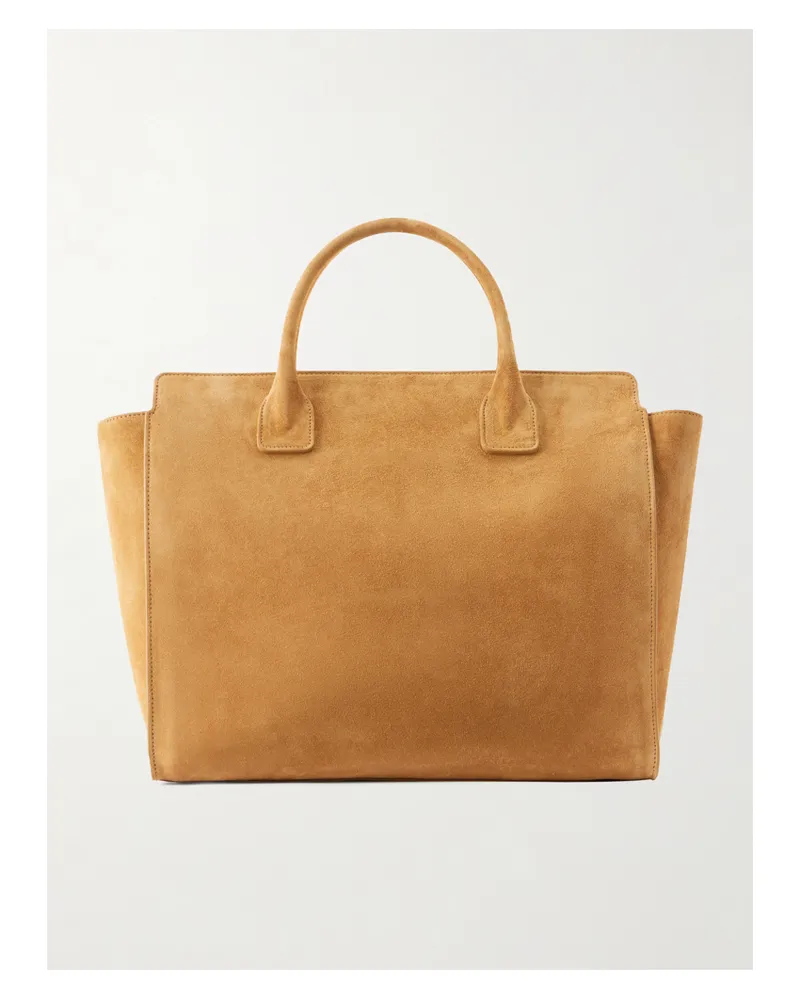Nili Lotan Bianca Suede Tote - Brown Brown