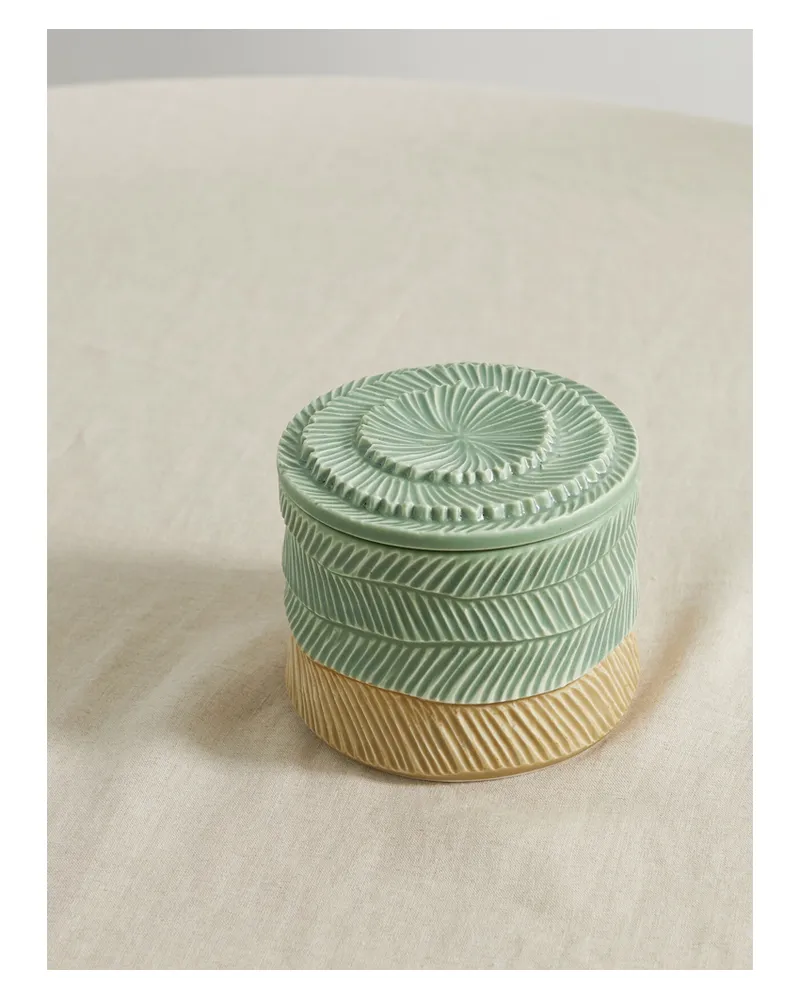 Marloe Marloe Net Sustain Schale Aus Glasierter Keramik - Grün Grün