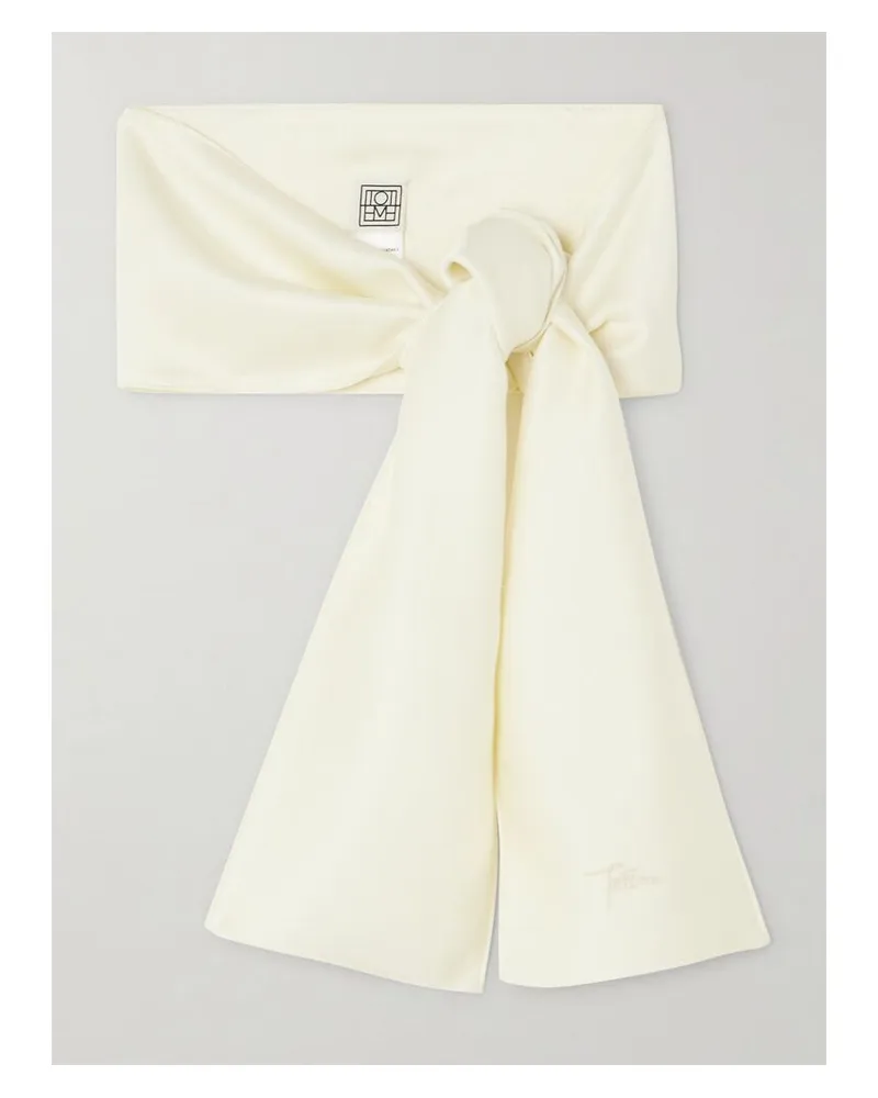 Totême Tuch Aus Satin - Wollweiß Wollweiß