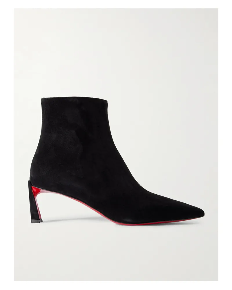 Christian Louboutin Condora Booty 55 Suede Ankle Boots - Black Black