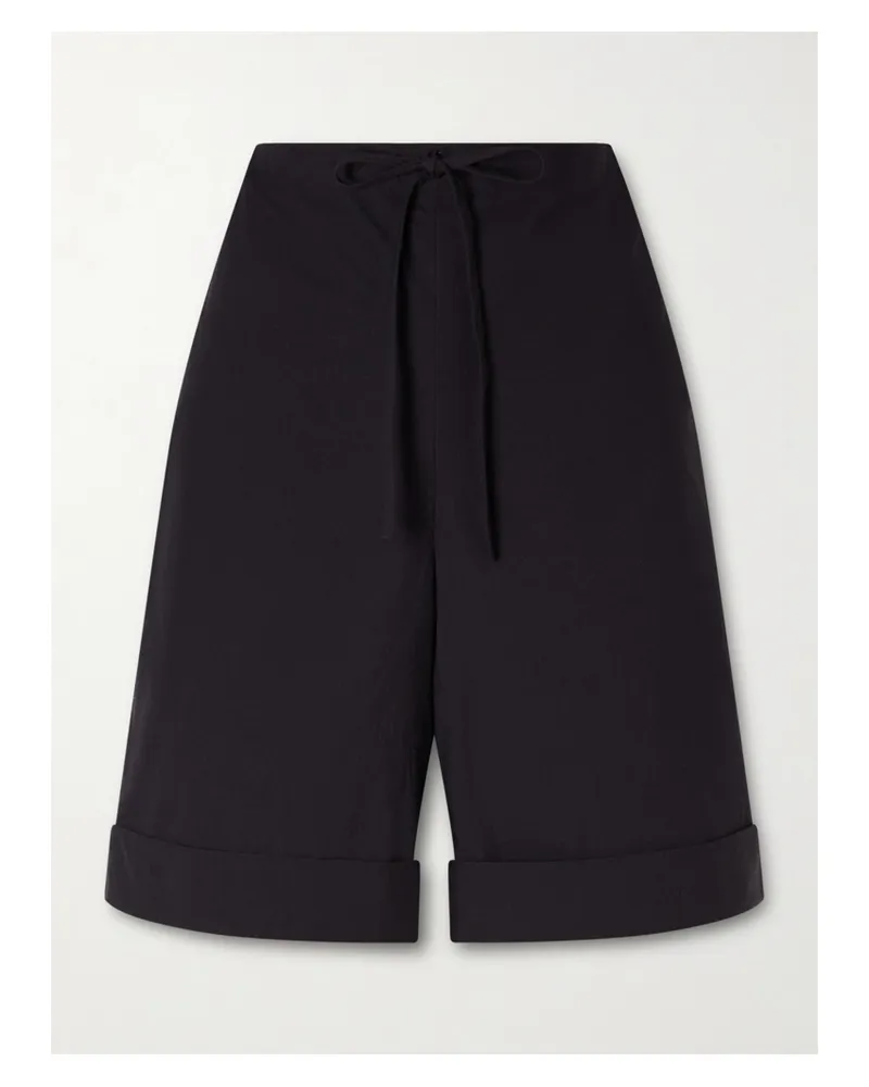 The Row Emiliano Cotton-poplin Shorts - Black Black