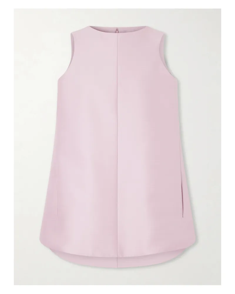 Balenciaga Sack Wool And Silk-blend Cady Mini Dress - Pink Pink