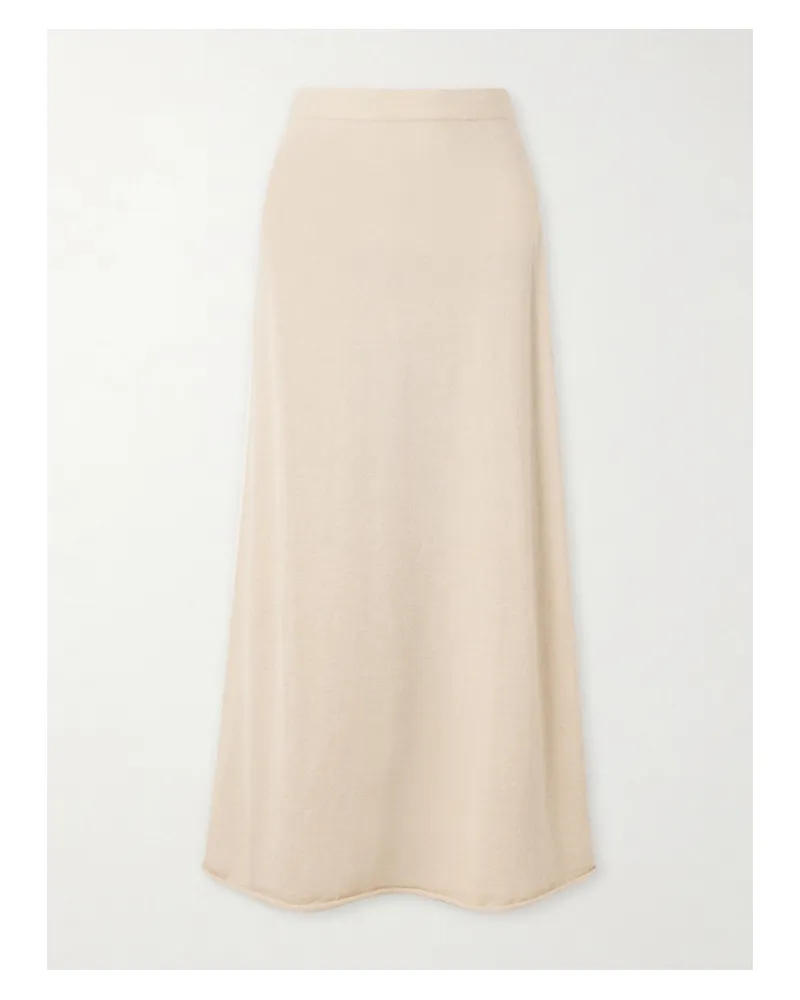 The Elder Statesman Cashmere Maxi Skirt - Neutrals Neutrals