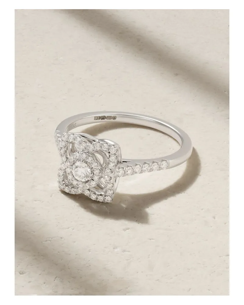 De Beers Enchanted Lotus Ring Aus 18 Karat Weißgold Mit Diamanten Gold