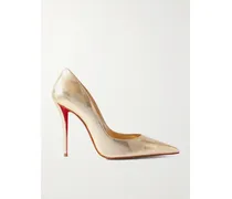 Miss Z 100 Pumps Aus Metallic-leder Mit Argyle-muster - Gold