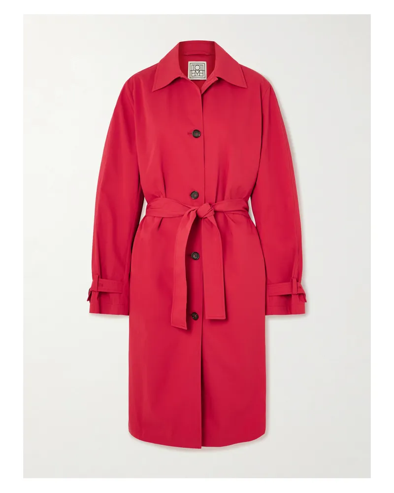 Totême Trenchcoat Aus Biobaumwolle - Rot Rot