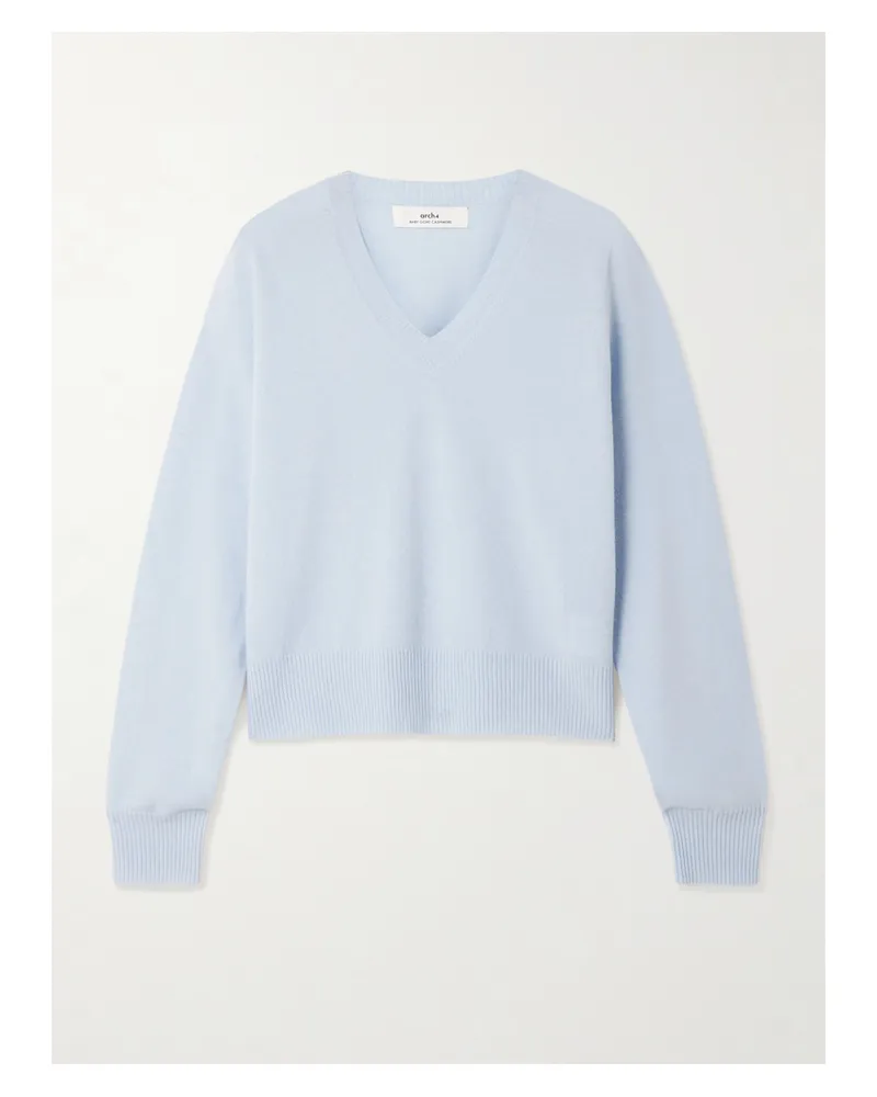 arch4 Holyhead Organic Cashmere Sweater - Blue Blue