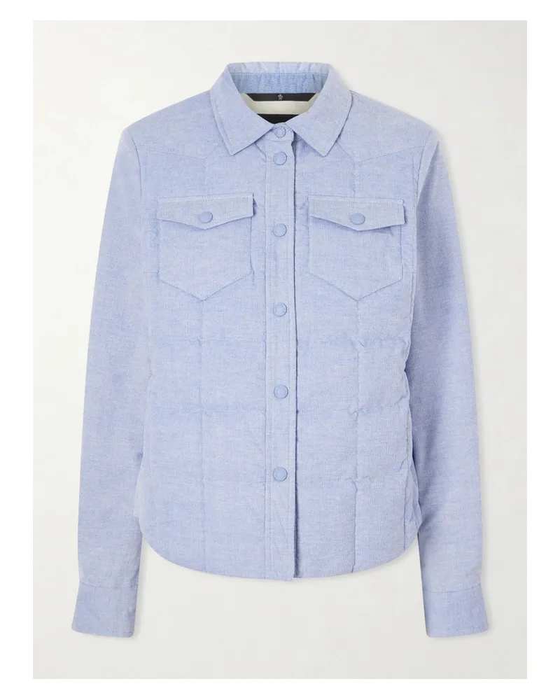 Moncler Nangy Jacke Aus Cord Mit Daunenfüllung - Blau Blau