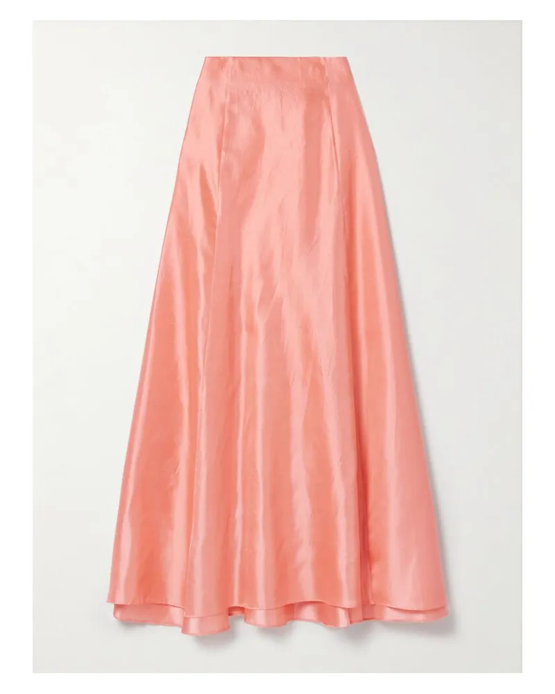 STAUD Vincenzo Maxirock Aus Dupionseide - Pink Pink