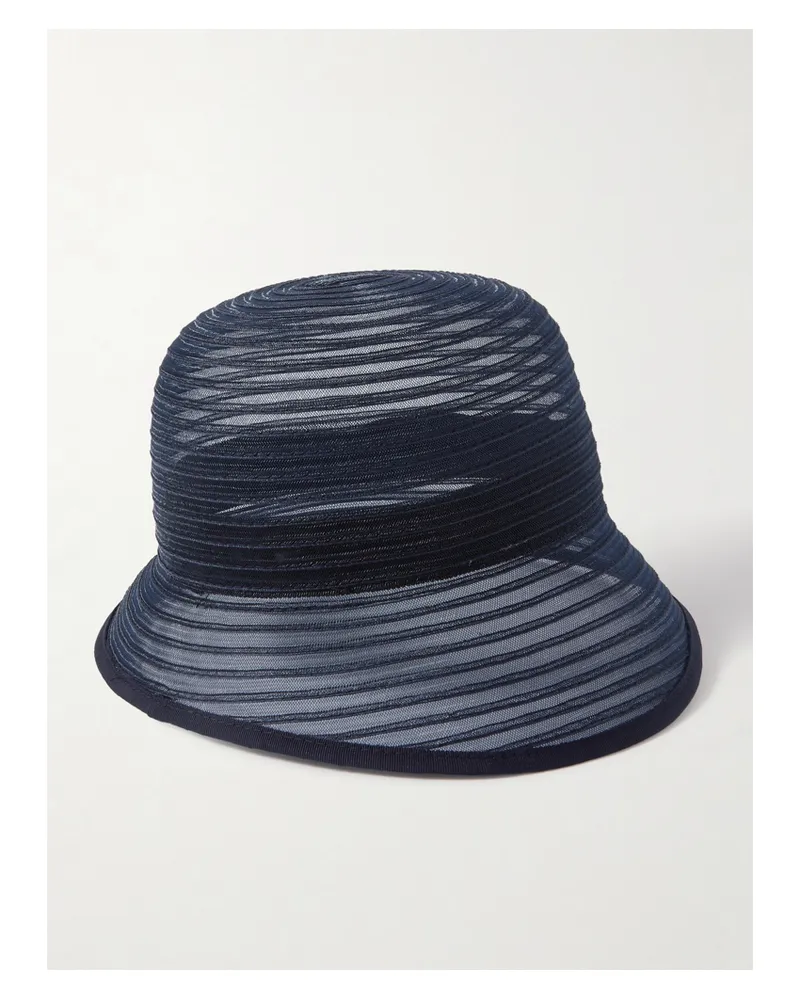 Eugenia Kim Dottie Asymmetrischer Fischerhut Aus Geripptem Mesh - Blau Blau