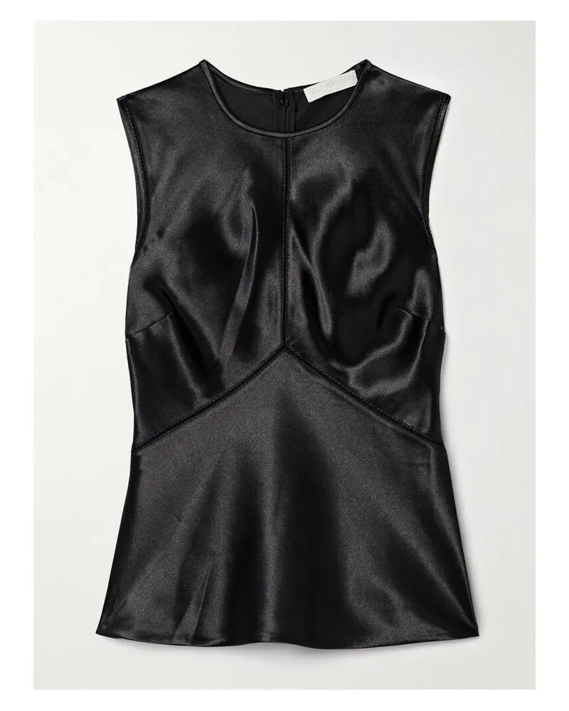 Ulla Johnson Kiera Tanktop Aus Satin Mit Häkelbesatz - Schwarz Schwarz