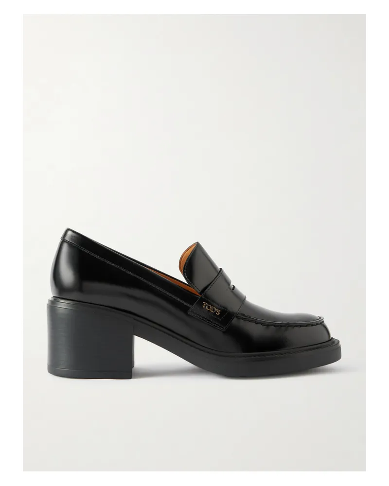TOD'S Gomma Leather Loafers - Black Black