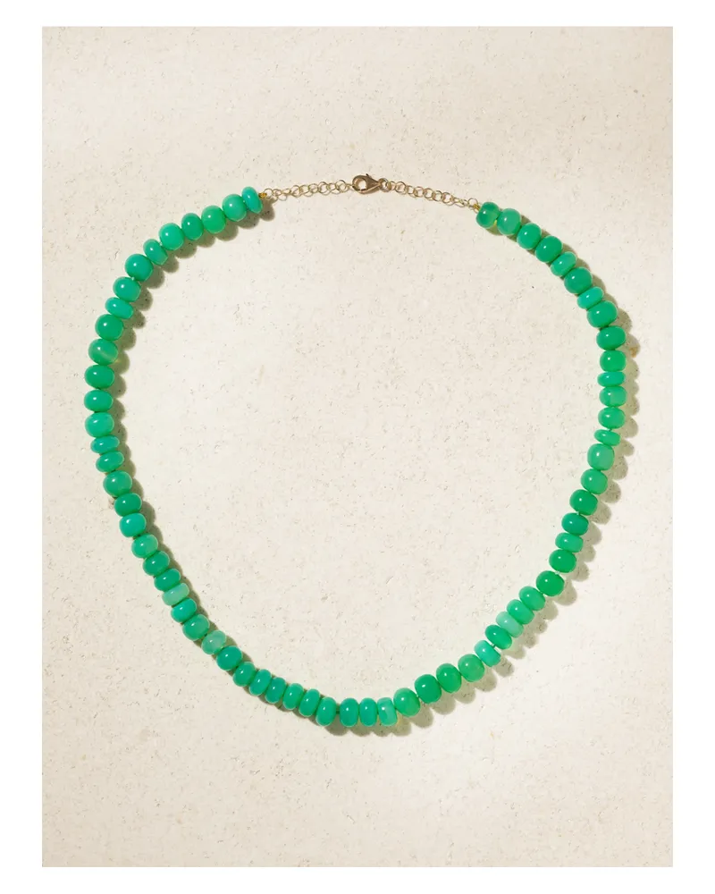 JIA JIA Kette Mit Chrysoprasen Und Details Aus 14 Karat Gold Gold