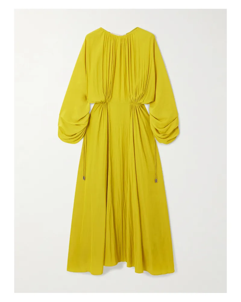 Lanvin Rückenfreies Midikleid Aus Webstoff - Gelb Gelb