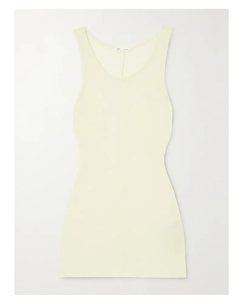 AMI Paris Tanktop Aus Geripptem Jersey - Elfenbein Elfenbein