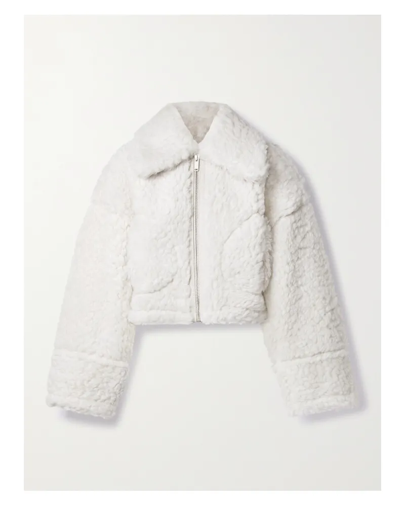 HALFBOY Verkürzte Jacke Aus Shearling - Wollweiß Wollweiß