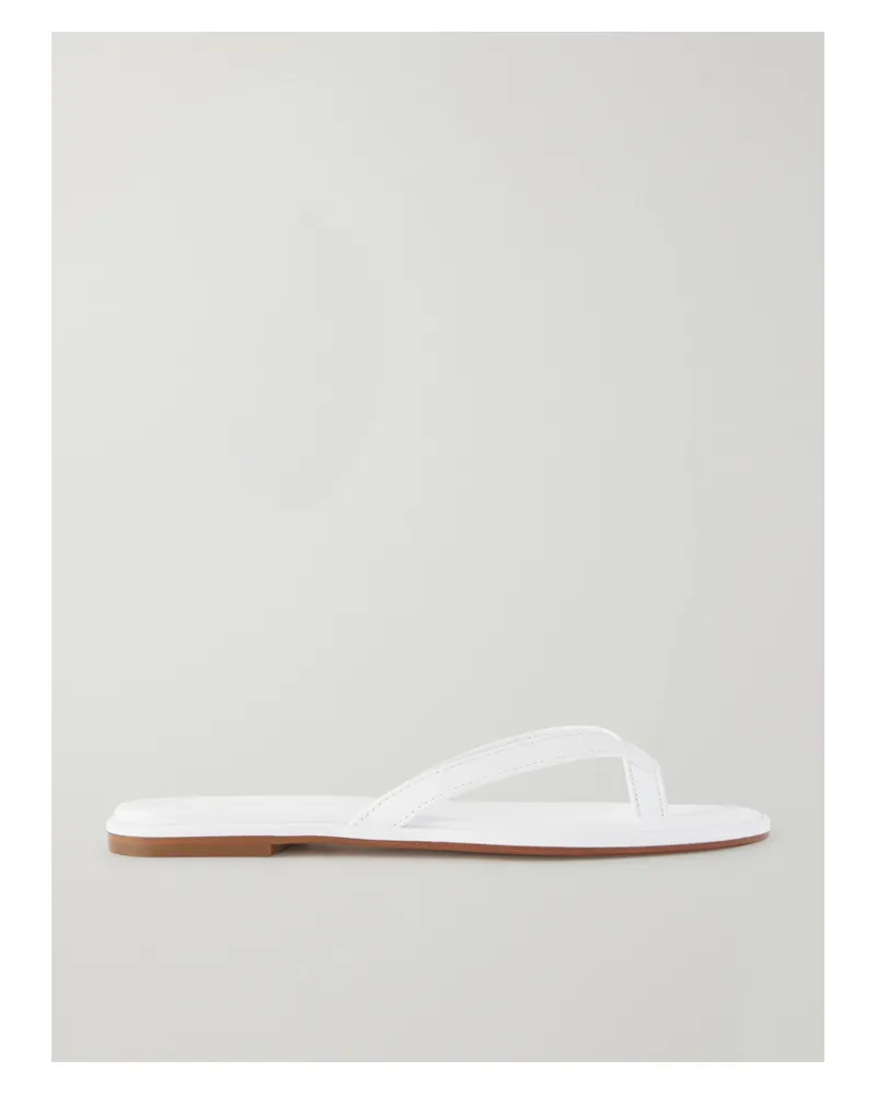aeyde Melody Leather Flip Flops - White White