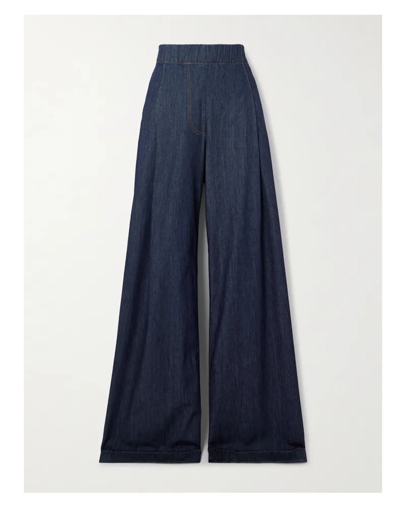 Dries van Noten Jeans Mit Weitem Bein Und Bundfalten - Blau Blau