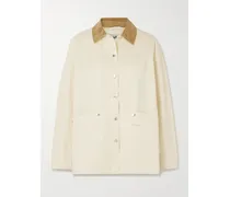 Sonnie Jacke Aus Baumwoll-canvas Mit Cordbesatz - Creme