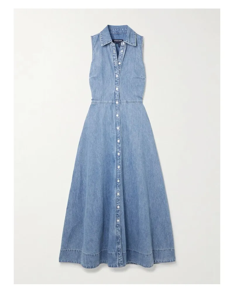 Veronica Beard Fuller Midi-hemdblusenkleid Aus Denim - Blau Blau