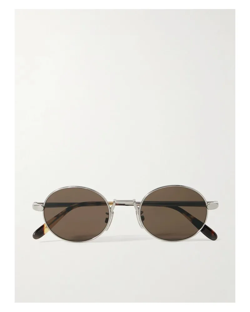 Loewe Silberfarbene Sonnenbrille Mit Rundem Rahmen Silber