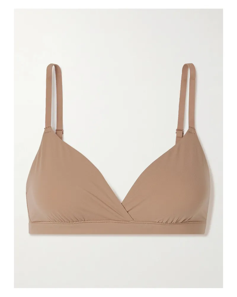SKIMS Fits Everybody Crossover Bralette – Sienna – Soft-bh - Braun Braun