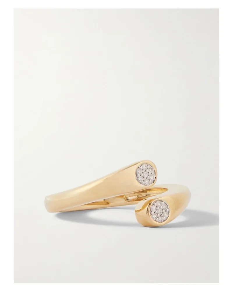 Stone & Strand Hug Ring Aus 10 Karat Gold Mit Diamanten Gold