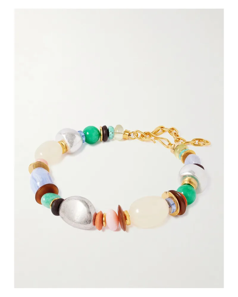 Lizzie Fortunato Monument Gold-plated Multi-stone Necklace Multi