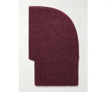 Waffle-knit Cashmere Snood - Burgundy