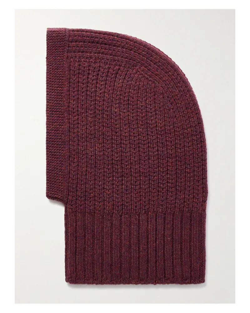 Johnstons of Elgin Waffle-knit Cashmere Snood - Burgundy Burgundy