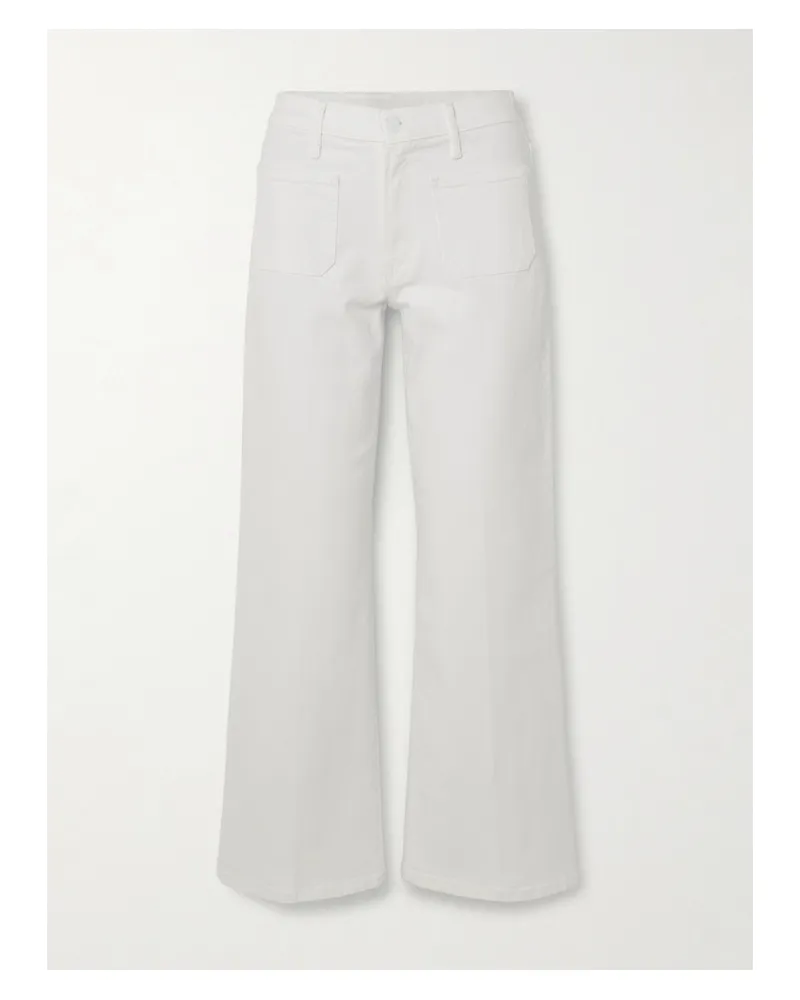 Mother Patch Pocket Maven Ankle Mid-rise Straight-leg Jeans - White White