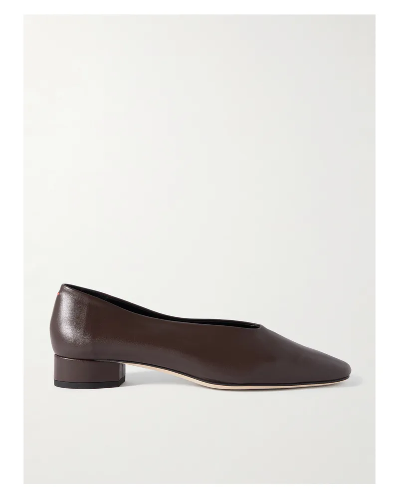 aeyde Delia Leather Pumps - Brown Brown