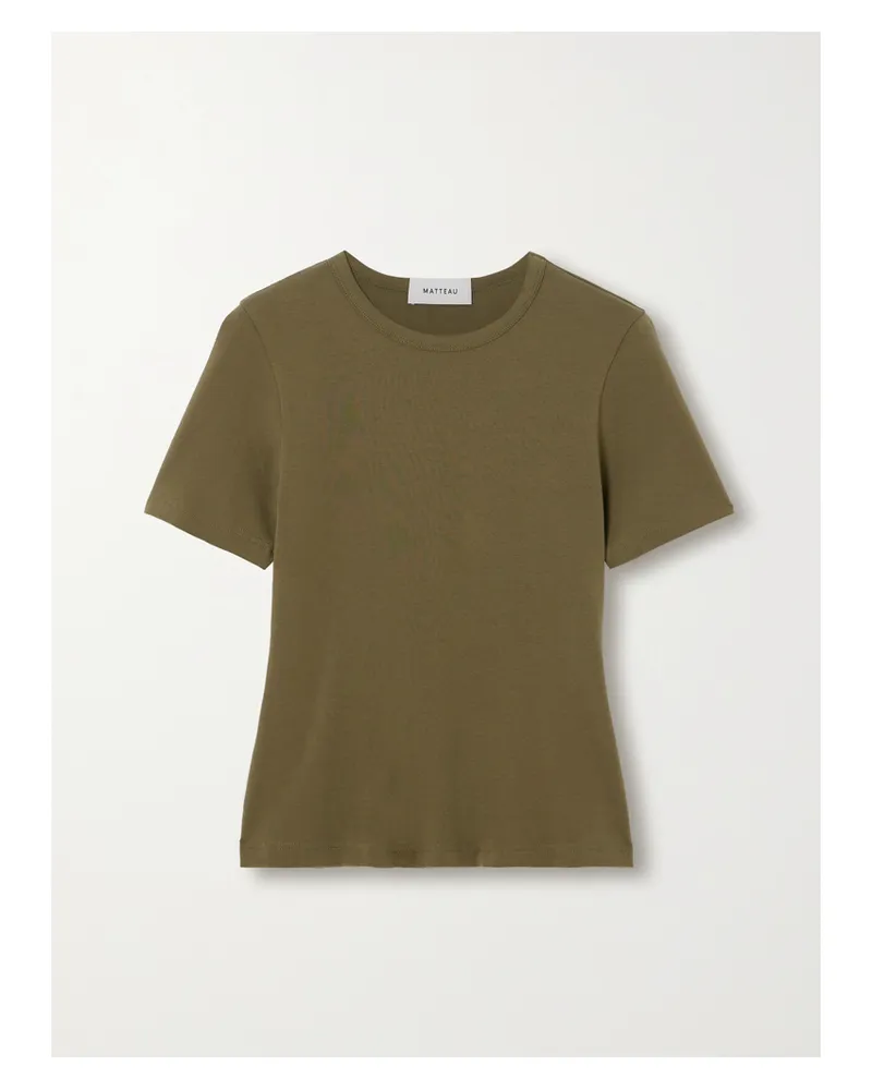 Matteau Net Sustain T-shirt Aus Jersey Aus Einer Biobaumwollmischung - Grün Grün