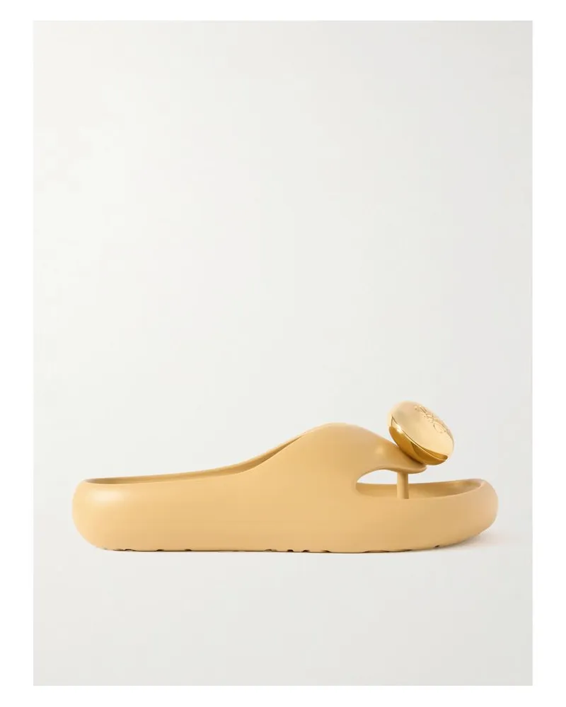 Loewe Paula's Ibiza Bubble Zehensandalen Aus Gummi Mit Logodetail - Neutral Neutral