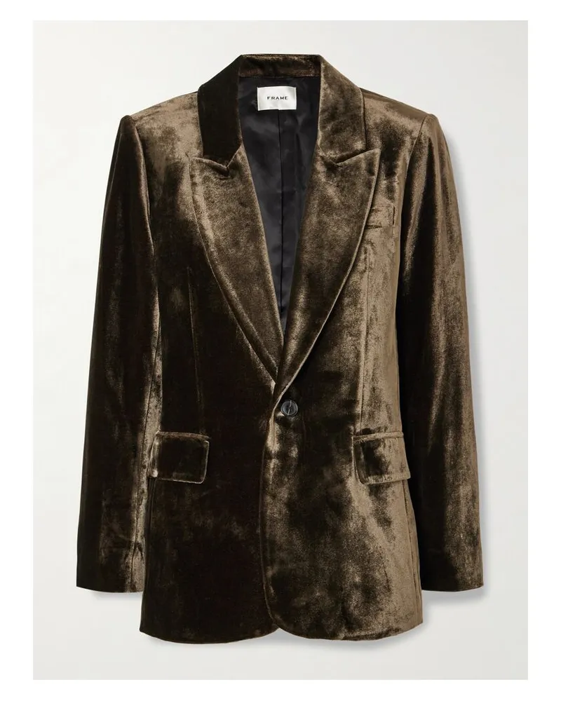 Frame Denim Blazer Aus Samt - Braun Braun