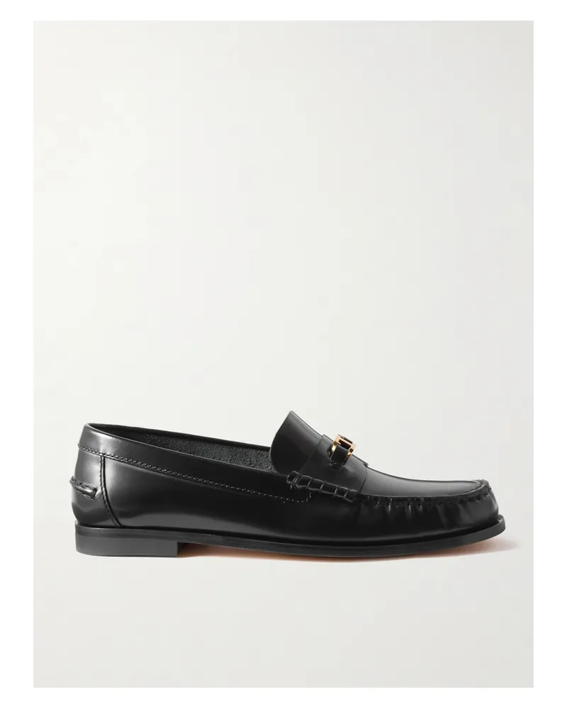 TOD'S Loafers Aus Glanzleder Mit Verzierung - Schwarz Schwarz