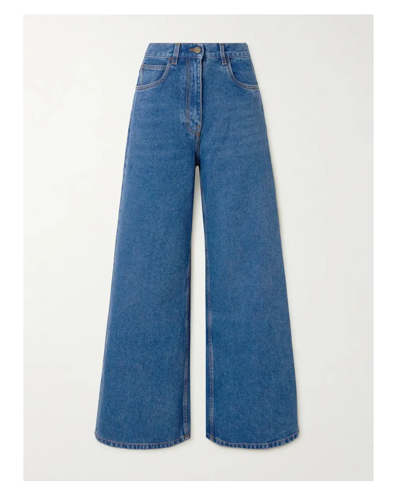 Etro Hoch Sitzende Jeans mit Weitem Bein Blau