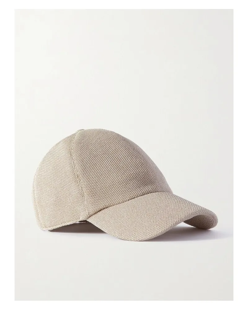 The Row Caspian Baseballkappe Aus Seiden-piqué - Neutral Neutral
