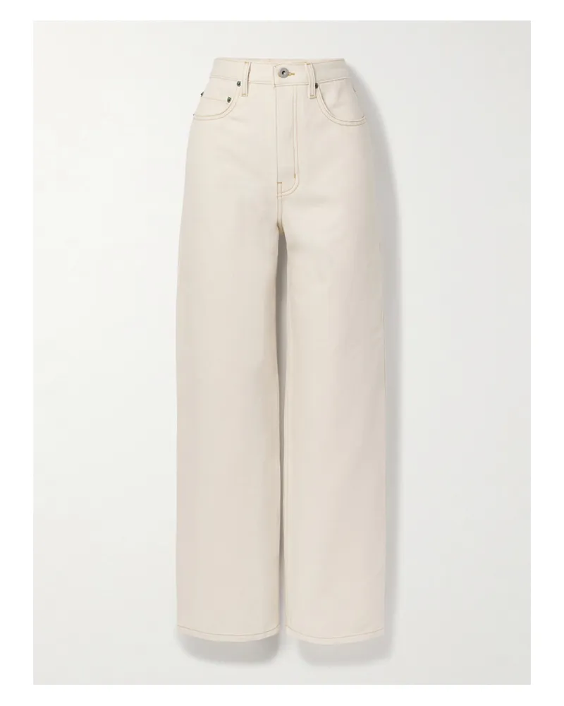 Interior The Ty Hoch Sitzende Jeans Mit Weitem Bein - Ecru Ecru