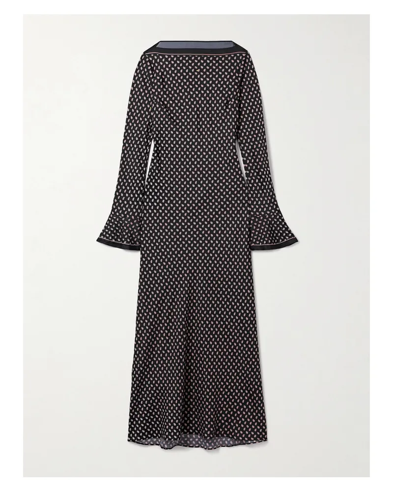 DÔEN Davina Midikleid Aus Twill Aus Einer Seidenmischung Mit Paisley-muster - Mehrfarbig Mehrfarbig