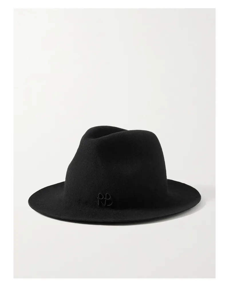 RUSLAN BAGINSKIY Fedora Aus Wollfilz - Schwarz Schwarz