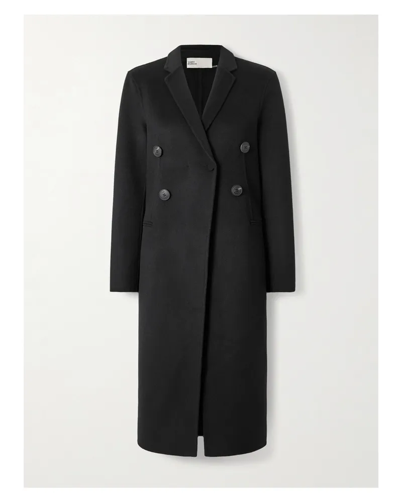 Tory Burch Asymmetrischer Mantel Aus Einer Wollmischung - Schwarz Schwarz