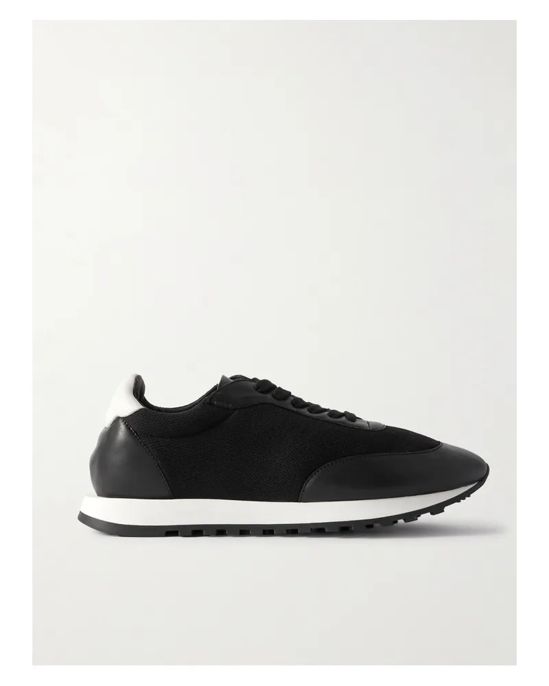 The Row Owen Runner Sneakers Aus Leder Und Mesh - Schwarz Schwarz