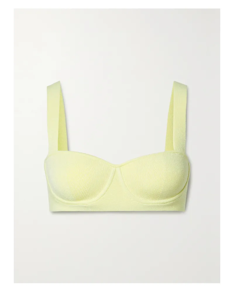 GALVAN Nyx Bustier Aus Stretch-strick - Gelb Gelb