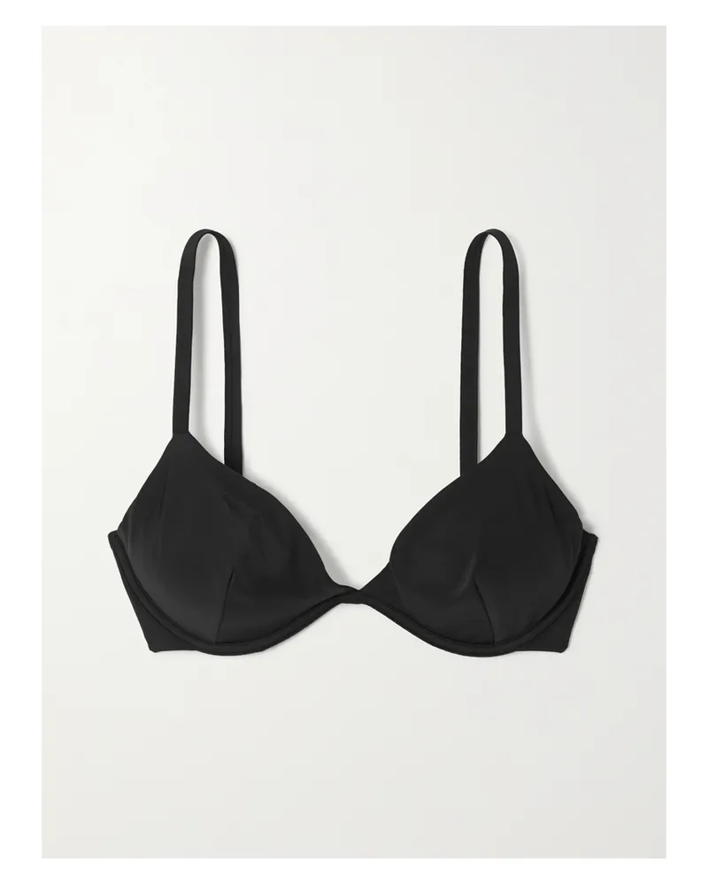 Form and Fold Net Sustain D–g The Triangle Bikini-oberteil Aus Recyceltem Stretch-material Mit Bügeln - Schwarz Schwarz