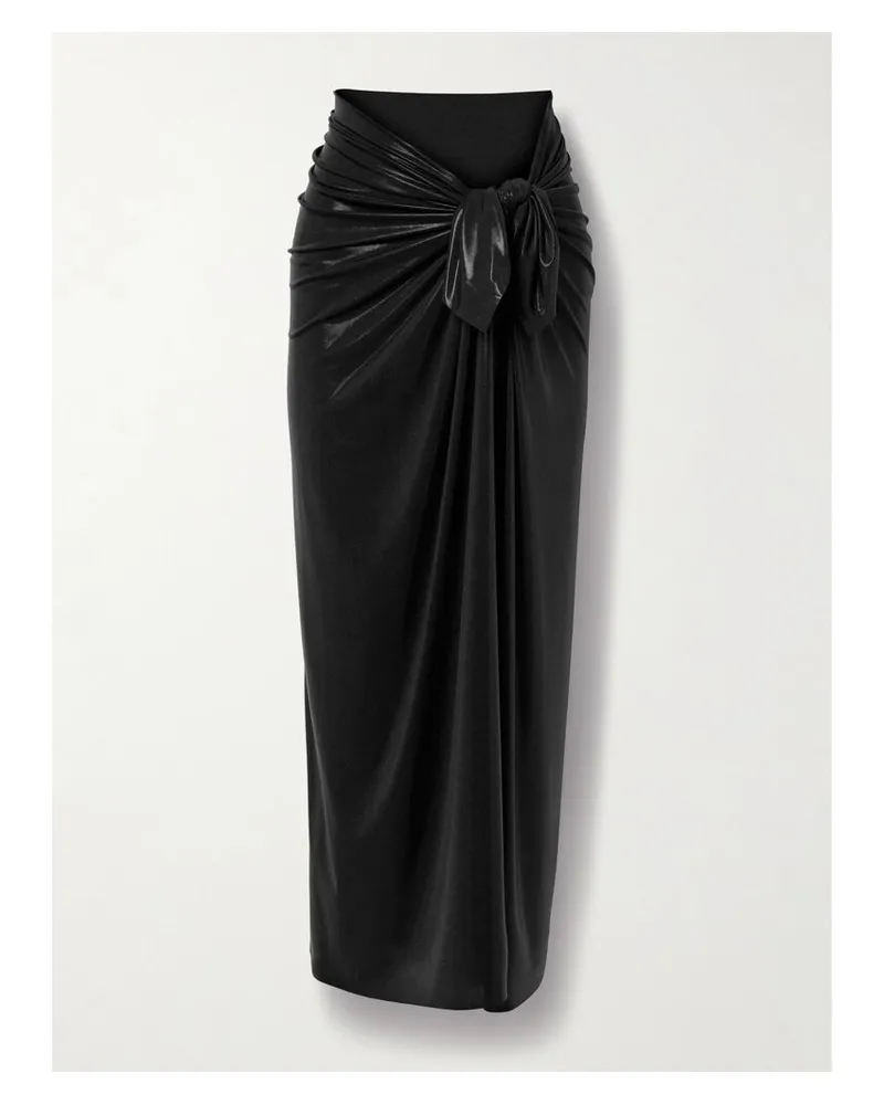 Norma Kamali Ernie Pareo Aus Stretch-lamé - Schwarz Schwarz