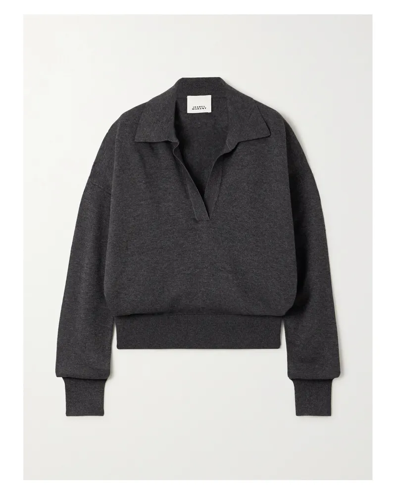 Isabel Marant Galix Strickpullover Mit Polokragen - Grau Grau