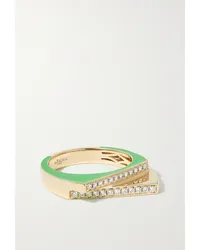 Rainbow K Handcuff Ring aus 14 Karat Gold